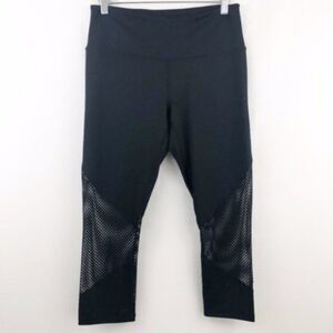 ZELLA Black Open Mesh Crop Leggings 